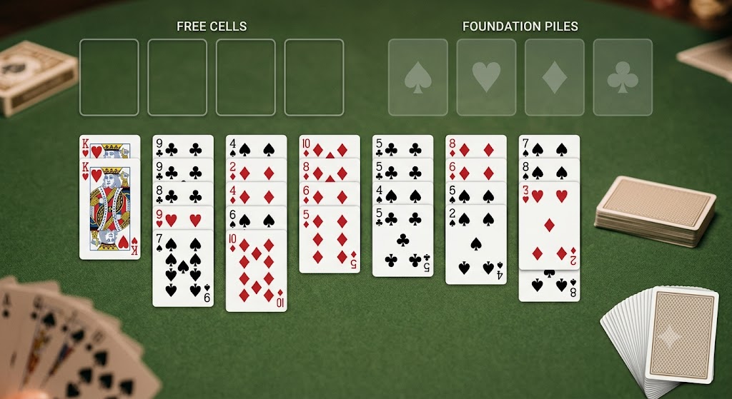 Freecell kabal: Den ultimate guiden til regler, strategier og oppsett