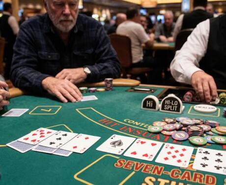 Seven Card Stud Hi-Lo: Komplett guide til regler, strategi og gevinster